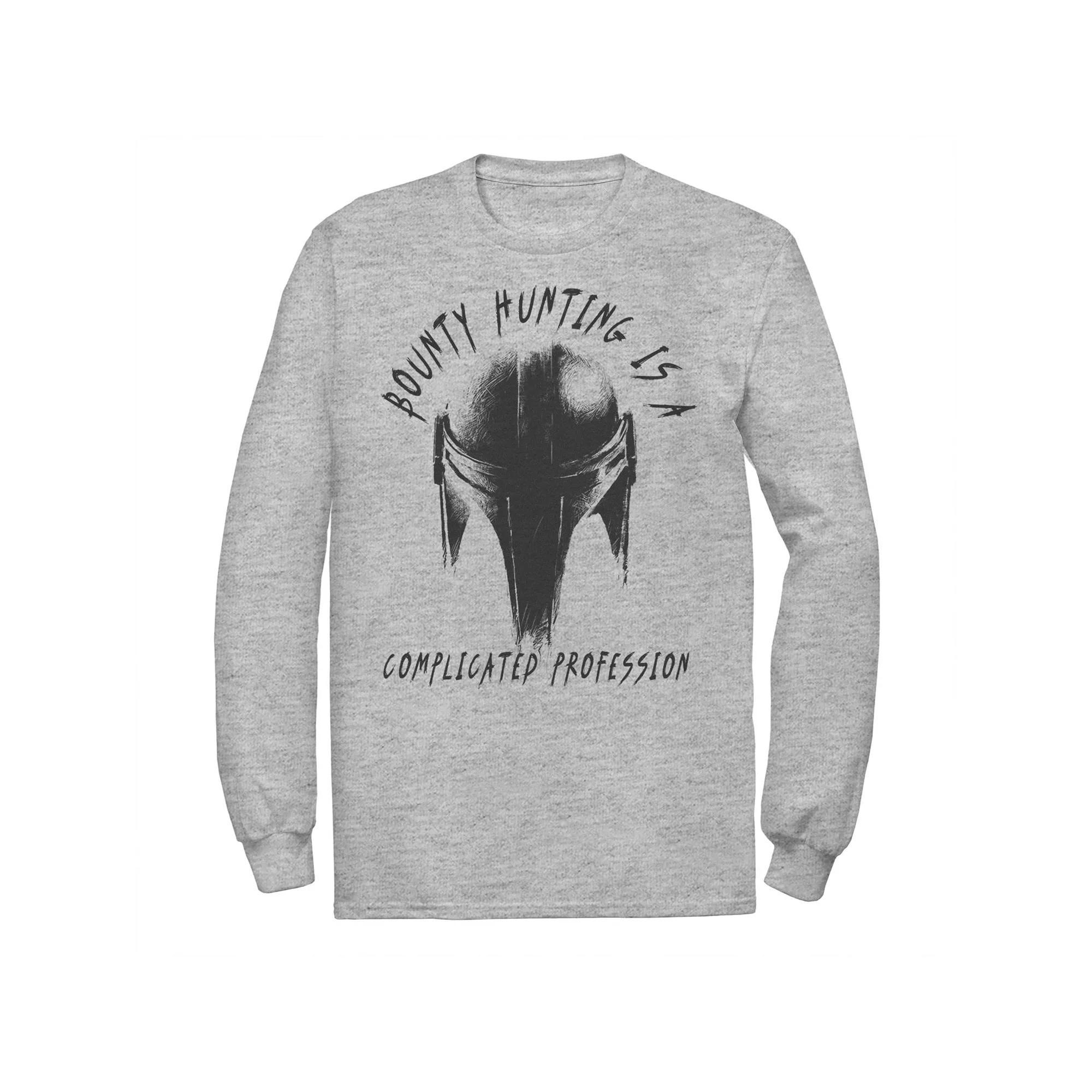 Men's Star Wars The Mandalorian A Complicated Profession Tee, Size: Small, Athletic Grey Product Image