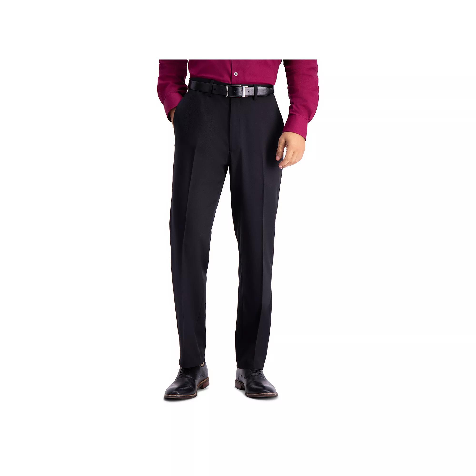 Mens Haggar Travel Performance Tailored-Fit Stretch Flat-Front Suit Pants Product Image