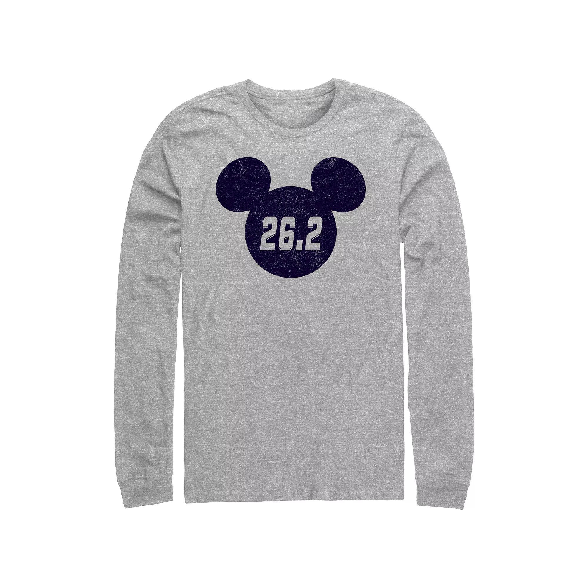 Disneys Mickey Mouse Marathon Mens Graphic Tee Athletic Grey Product Image