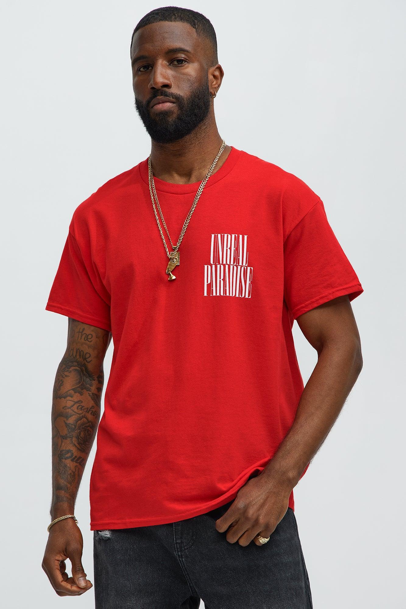 Unreal Paradise Short Sleeve Tee - Red Product Image