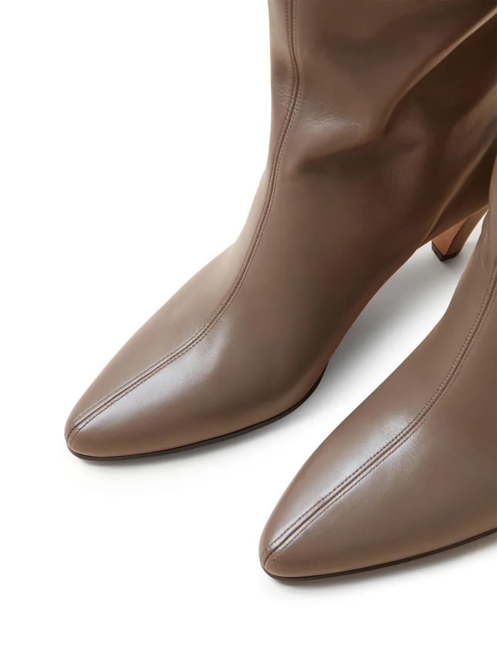 leather slip-on boots  Product Image
