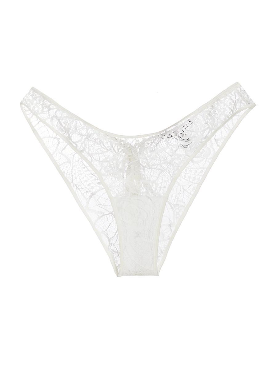 Womens Coquette Floral Lace Briefs Product Image