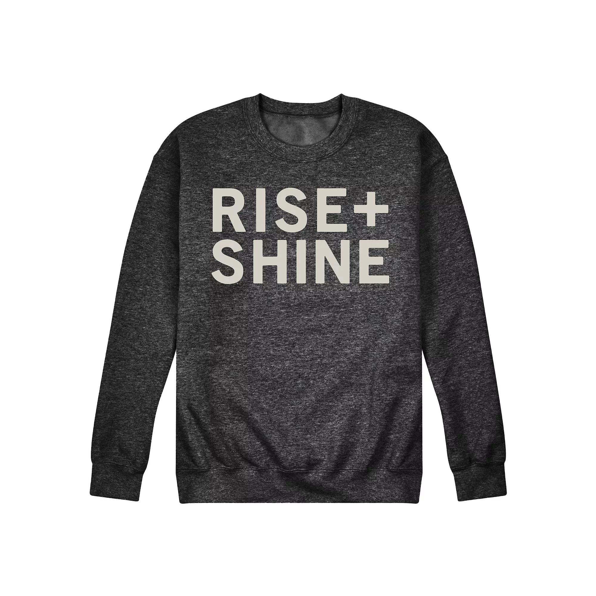Men's Rise And Shine Graphic Fleece Sweatshirt, Size: XL, Heather Grey Product Image
