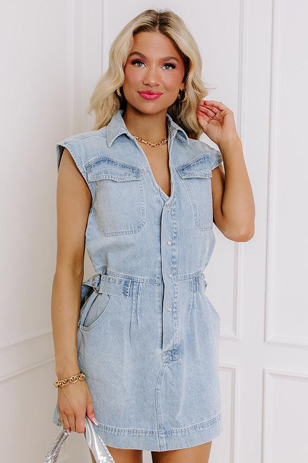 Rodeo Drive Ready Denim Mini Dress Product Image