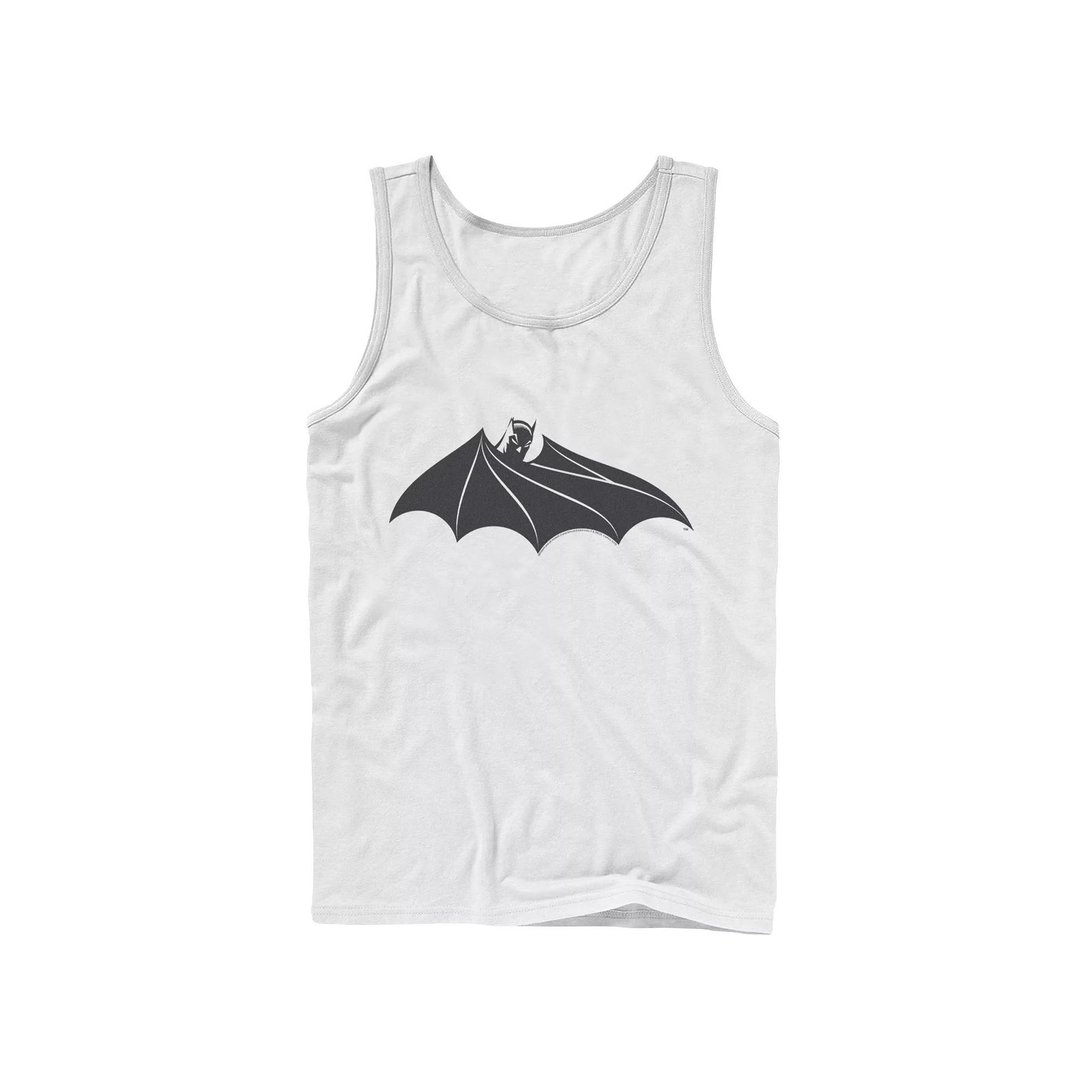 Mens DC Comics Batman Cloak Chest Logo Tank Top Grey Product Image