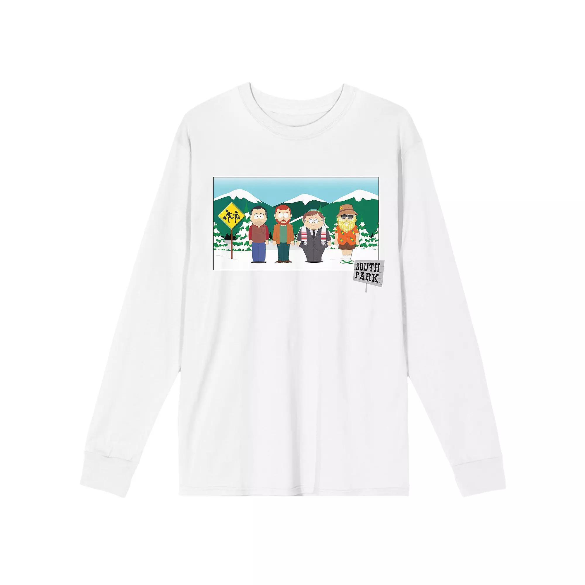 Men's South Park Adult Group Art Graphic Tee, Size: Large, White Product Image