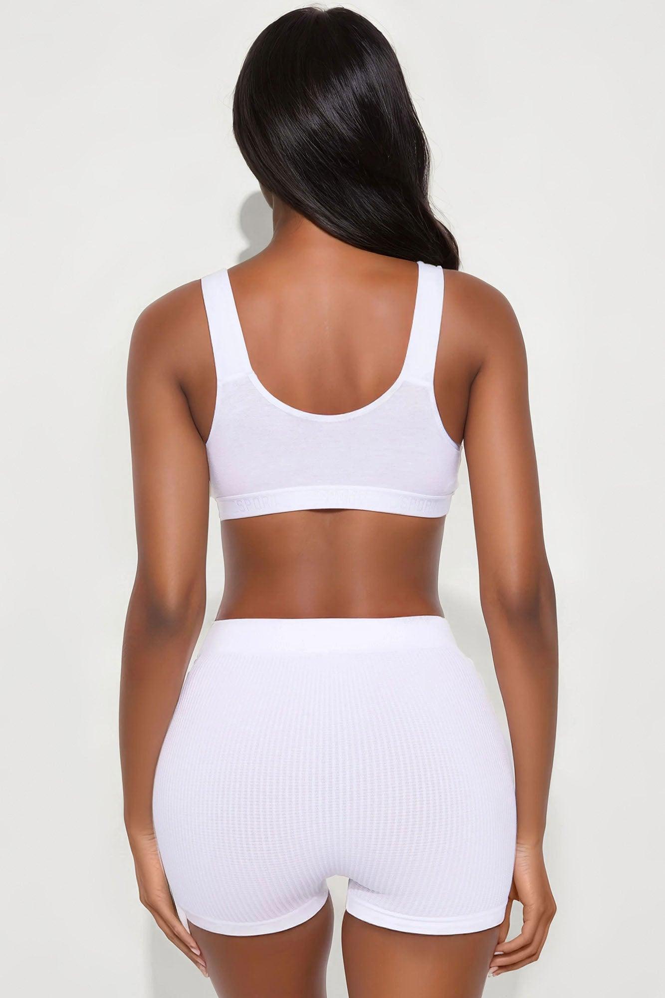 Sporty Look 2 Pack Wireless Molded Cup Cotton Bra - White/combo Product Image