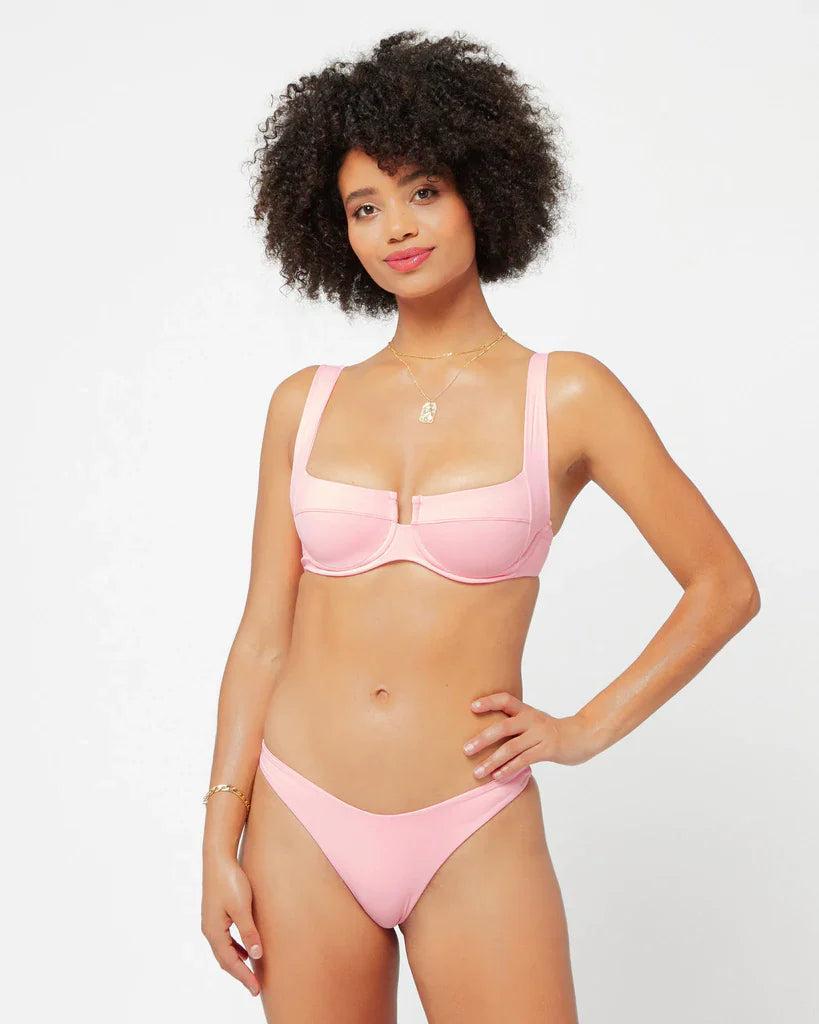 L*Space | Cabana Bitsy Bikini Bottom | Crystal Pink FINAL SALE Product Image