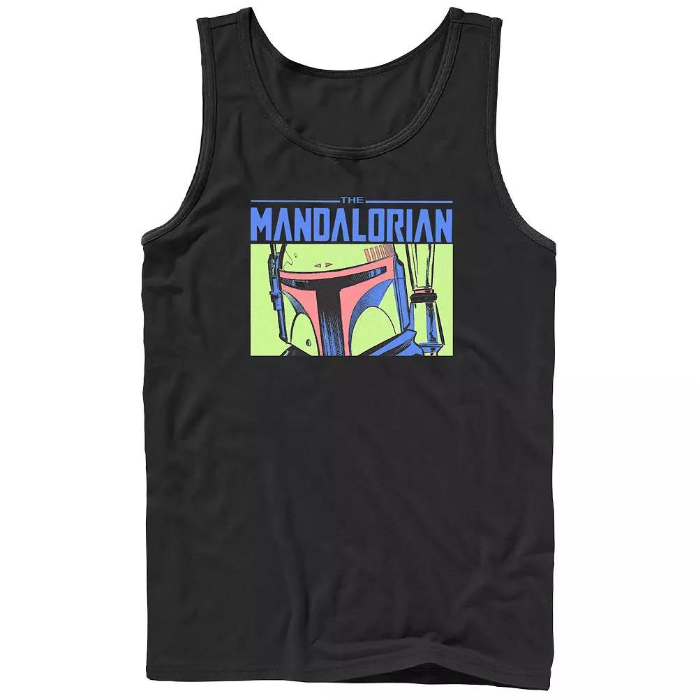 Men's Star Wars The Mandalorian Boba Closeup Graphic Tank Top, Size: XL, Black Product Image