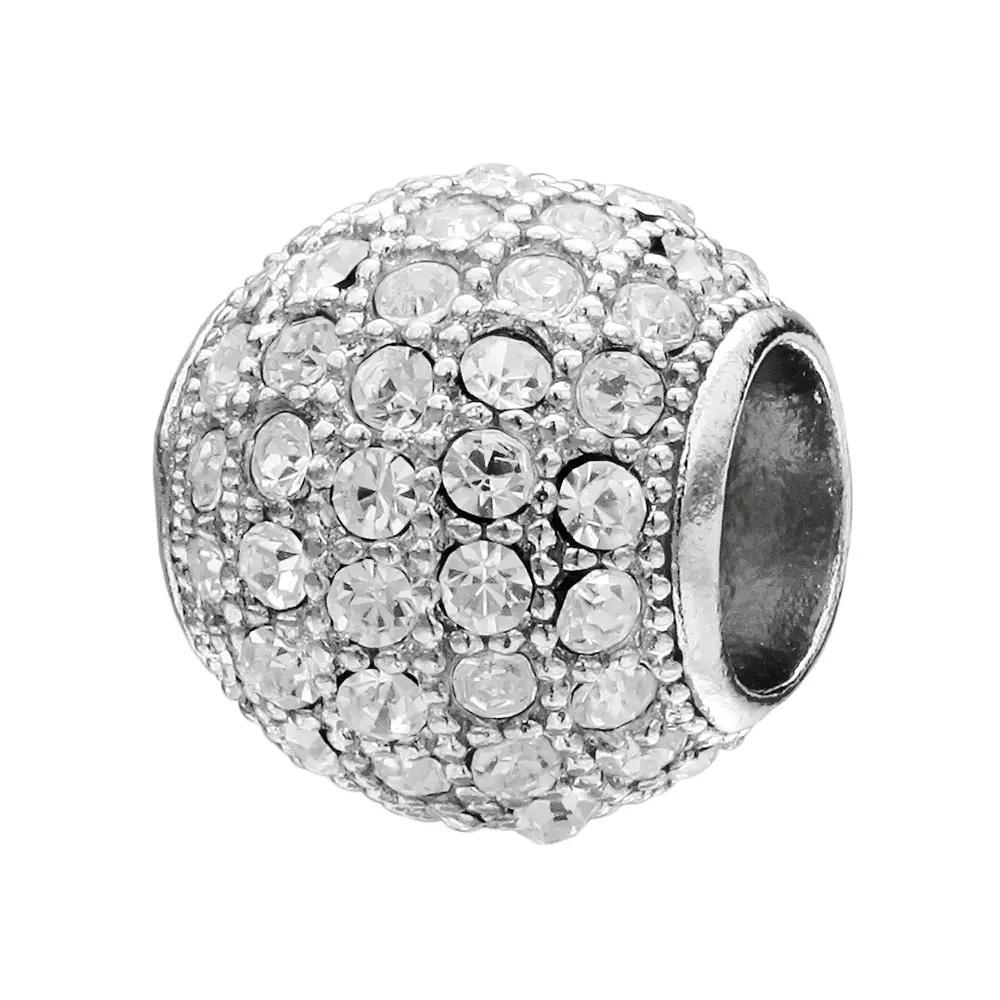 Individuality Beads Sterling Silver Crystal Bead, Women's, White Product Image