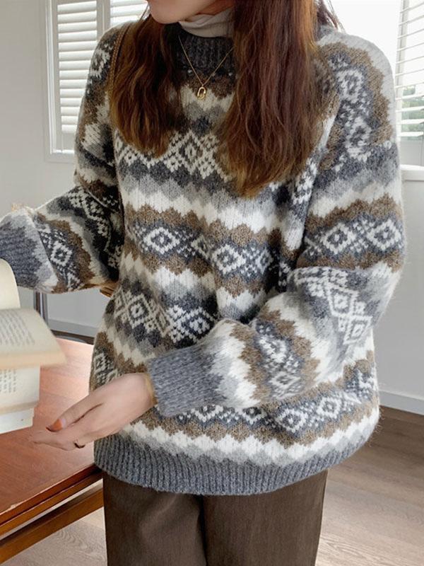 Christmas Jacquard Knit Sweater Product Image