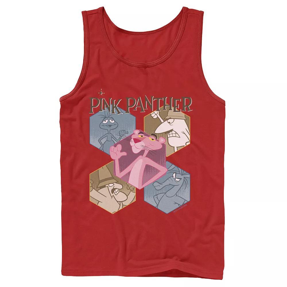 Mens Pink Panther Hexagonal Portraits Tank Top Product Image