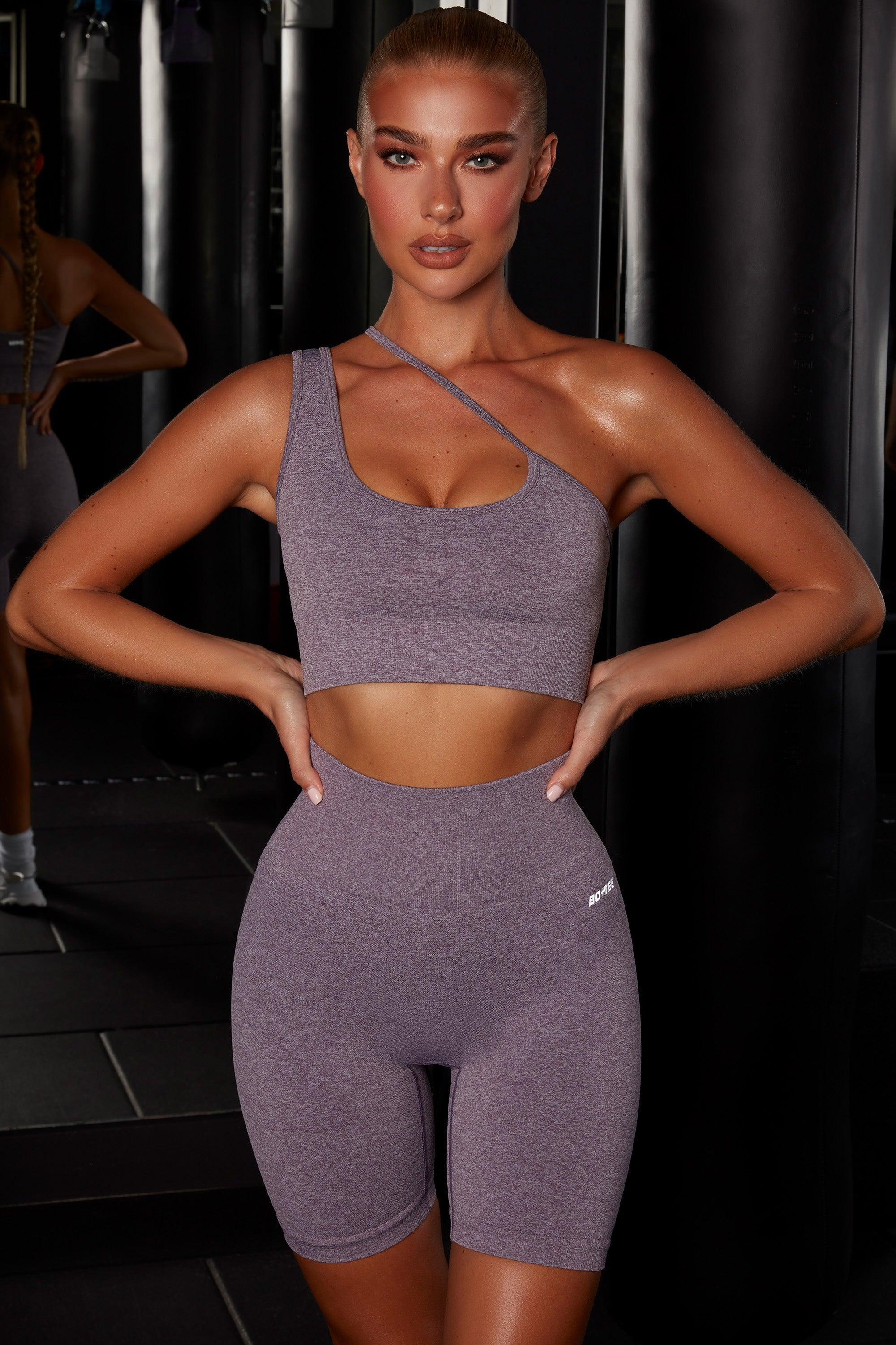 Strive Seamless Asymmetric Crop Top in Purple Product Image