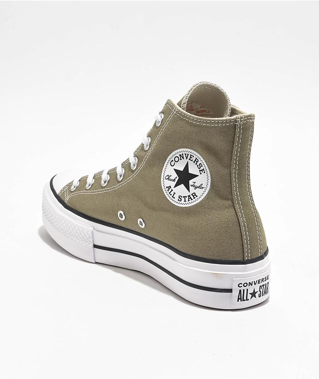 Converse Chuck Taylor All Star Lift Platform Mossy Sloth Shoes Product Image