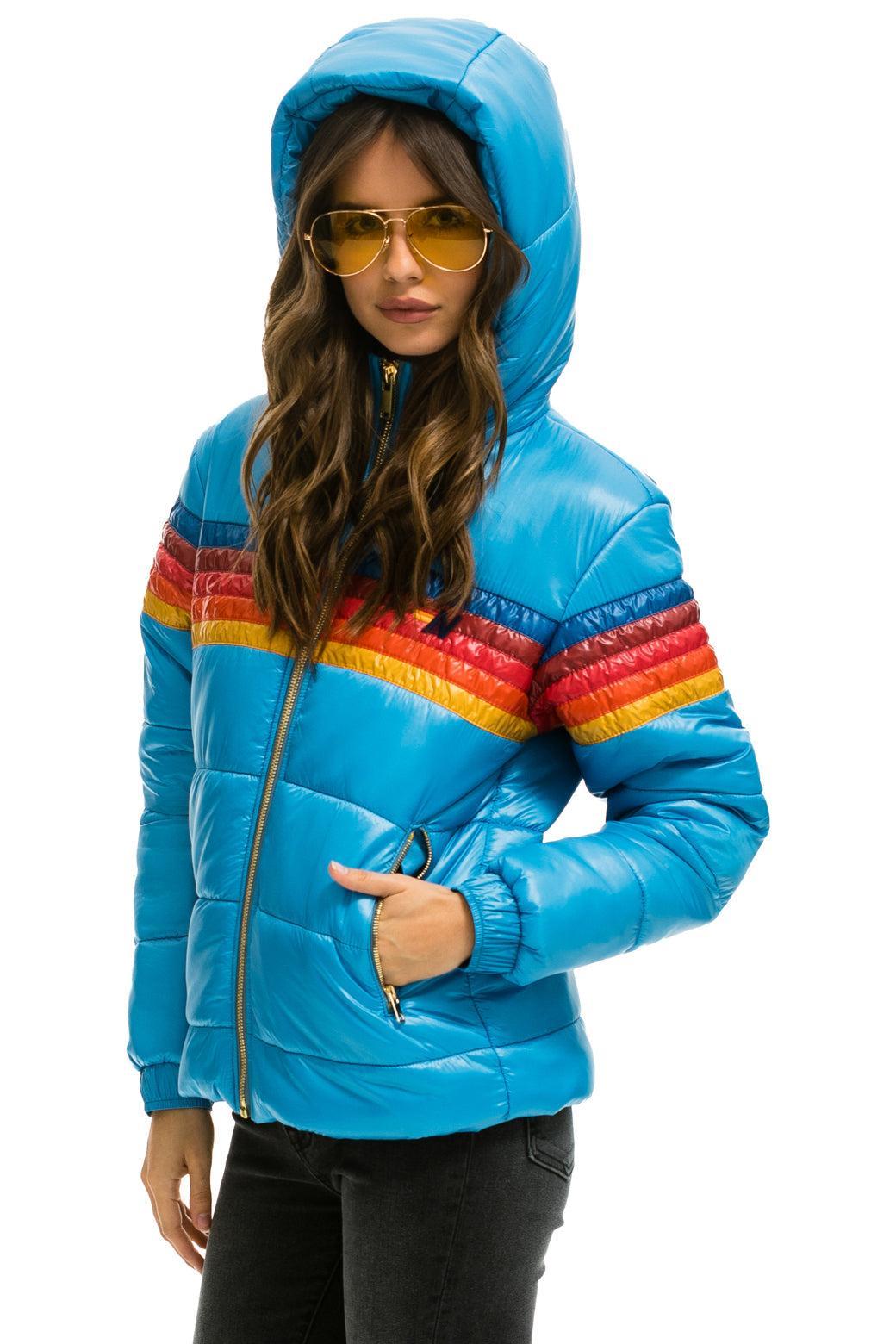 5 STRIPE LUXE TREKKER JACKET - GLOSSY OCEAN Female Product Image