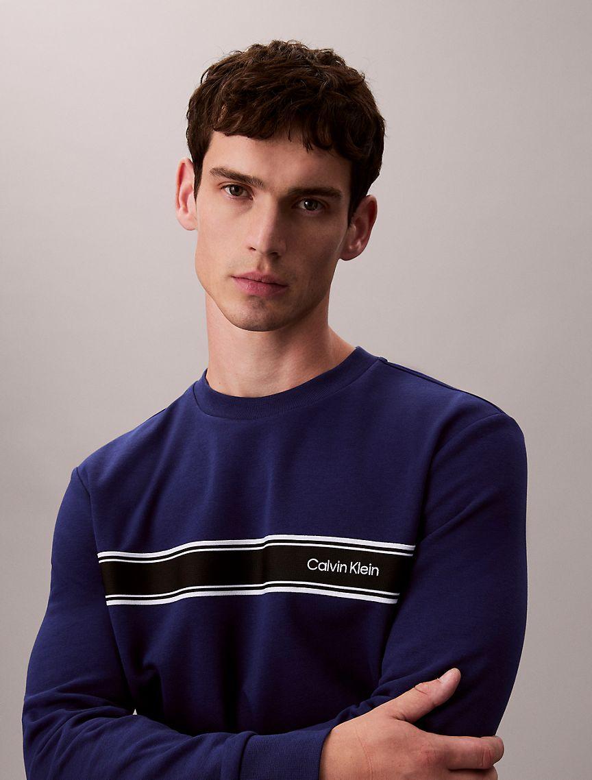 Fleece Stripe Classic Sweatshirt Product Image