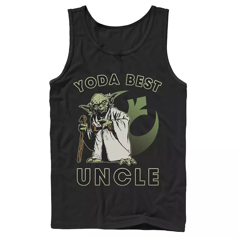 Men's Star Wars Yoda Best Uncle Rebel Logo Tank Top, Size: XL, Black Product Image