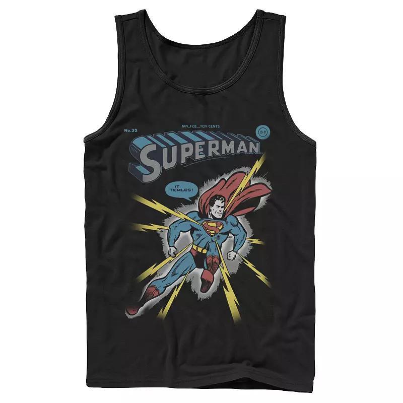 Men's DC Comics Superman Electrified Tank Top, Size: Large, Black Product Image
