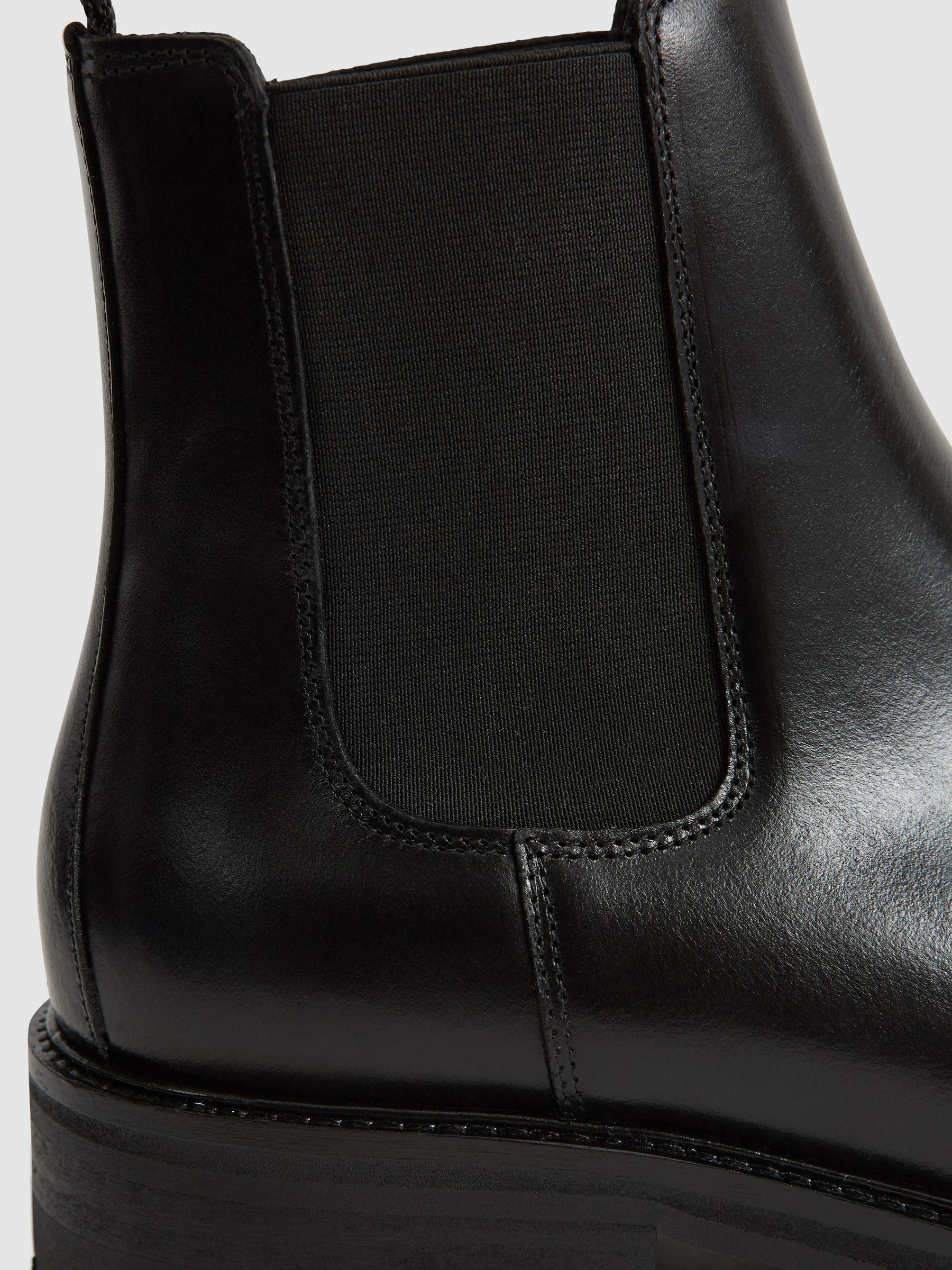 Leather Chelsea Boots in Black Product Image