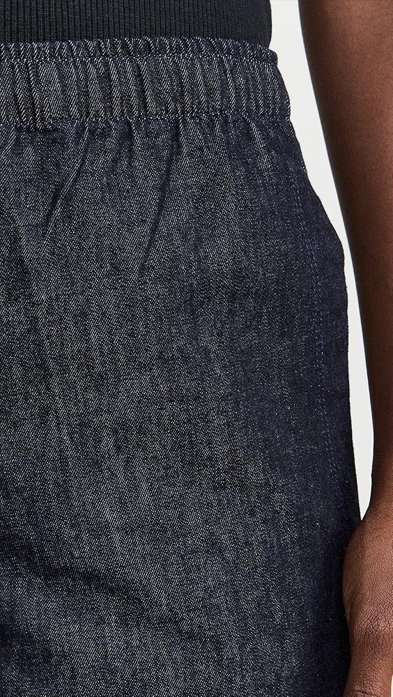 Vince Low Rise Pull On Wide Leg Twill Pants | Shopbop Product Image