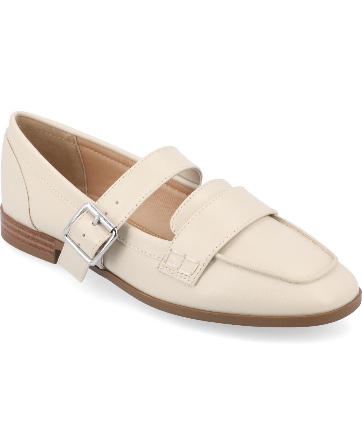 Womens Journee Collection Tru Comfort Foam Caspian Square Toe Loafer Flats Brown Suede Product Image