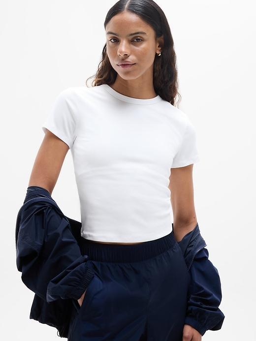 Signature Rib Crop Tee Product Image