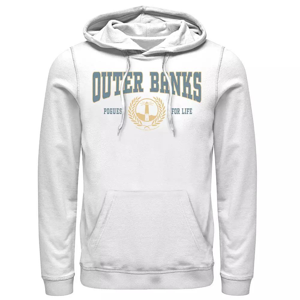 Men's Outer Banks Collegiate Style Crest Hoodie, Boy's, Size: Medium, White Product Image