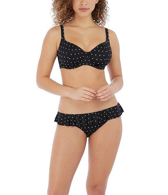 Freya Jewel Cove Italini Dotted Print Ruffle Waist Cheeky Swim Bottom Product Image