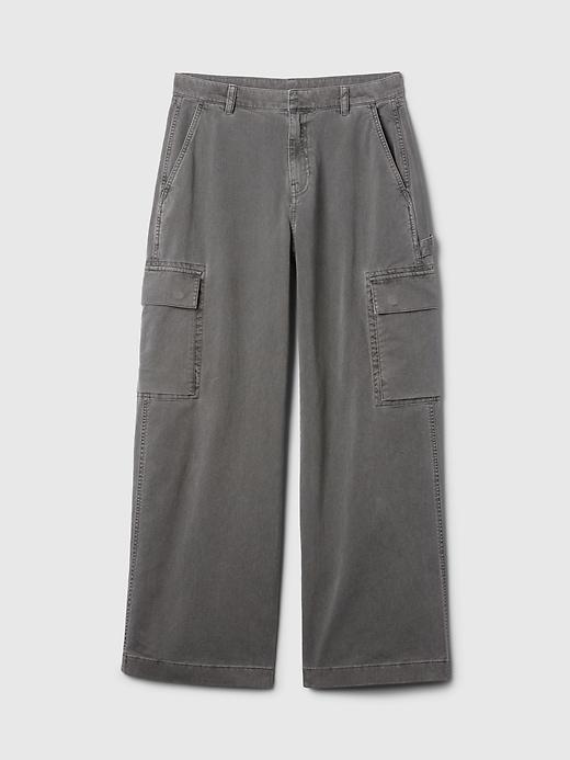Mid Rise Cargo Baggy Khakis Product Image