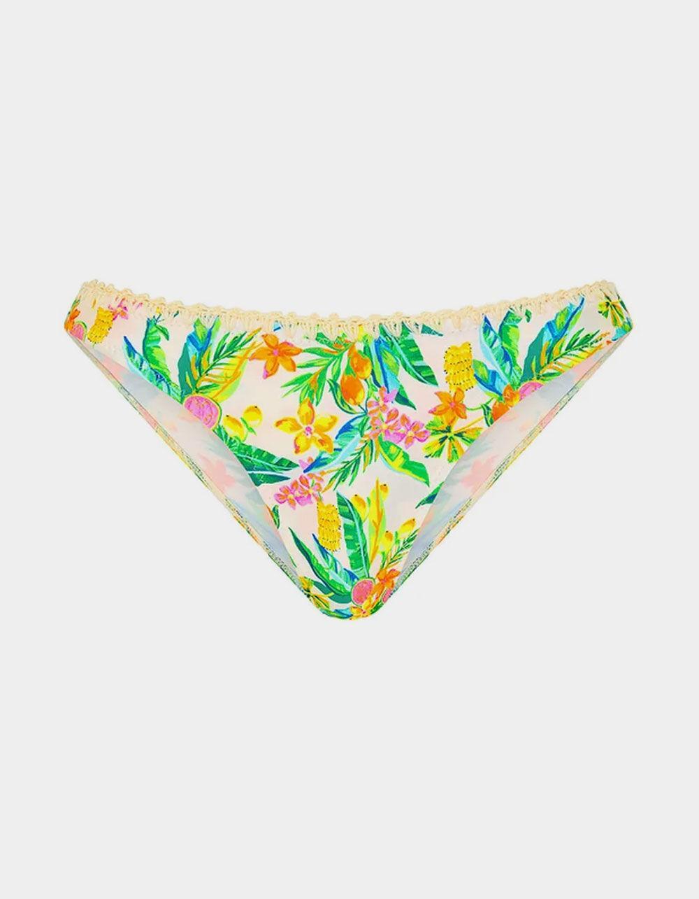 KULANI KINIS Golden Hour Crochet Cheeky Bikini Bottoms - YELLOW COMBO Product Image