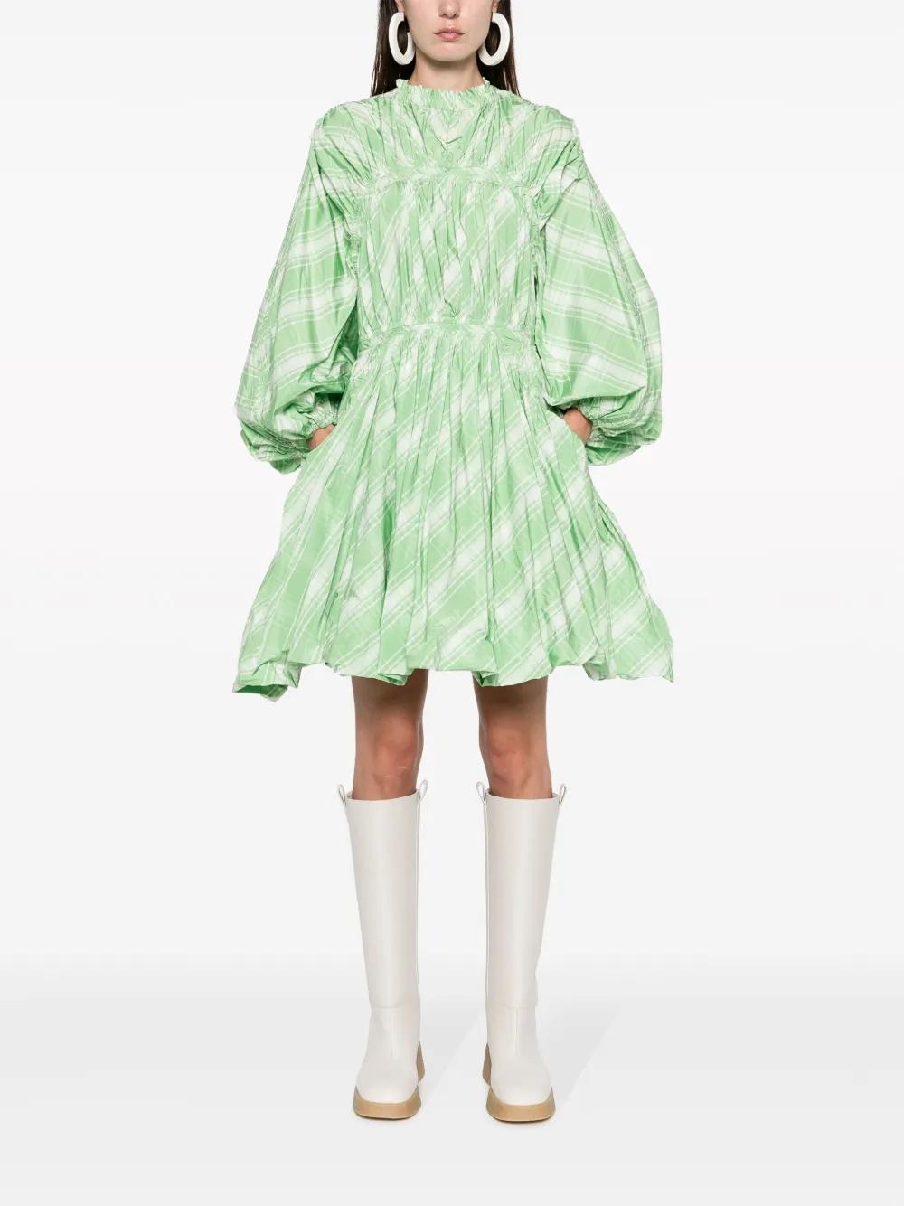 JIL SANDER Plaid-check Pattern Minidress In Multicolor Product Image