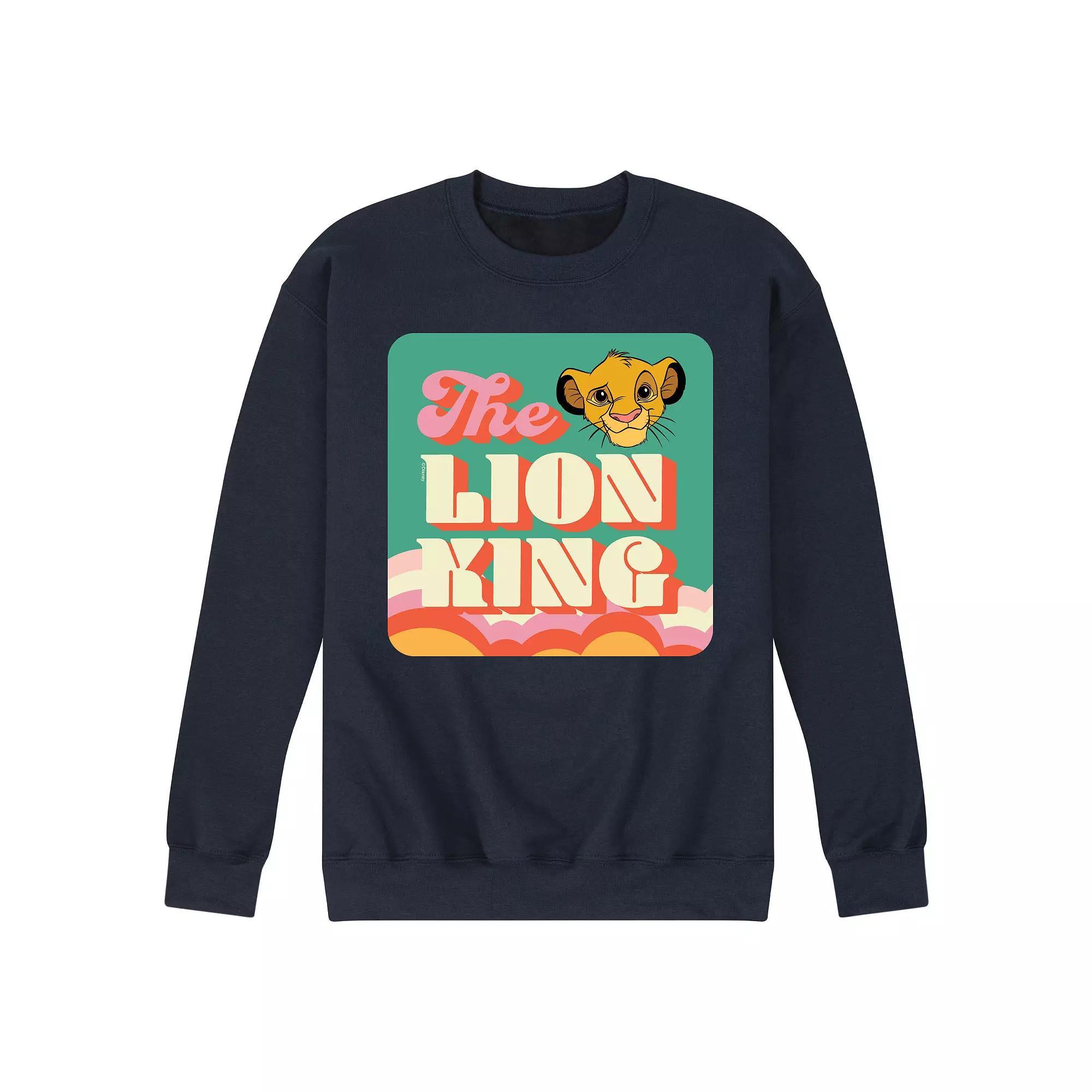 Disneys The Lion King Simba Mens Retro Fleece Sweatshirt Product Image