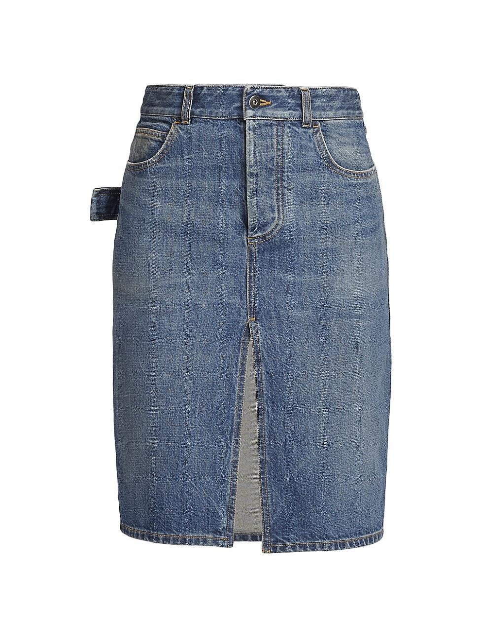 Denim Midi Skirt Product Image