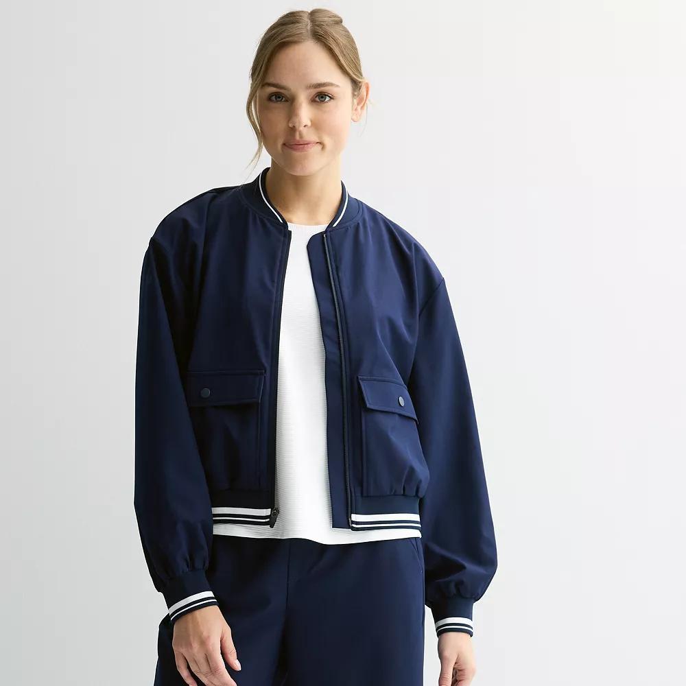 Womens Tek Gear Sport Gear Woven Bomber Jacket Product Image