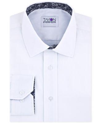 Tayion Collection Mens Solid Dress Shirt - Wht Basketweave Dobby W/ Product Image