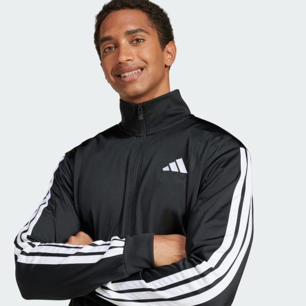 Men's adidas 3-Stripes Tricot Regular Sportswear Track Jacket, Size: XXL, Dark Blue Product Image