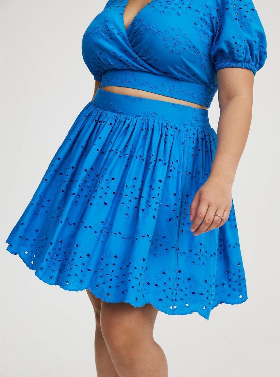 Surplice Scallop Mini Skirt Set Product Image