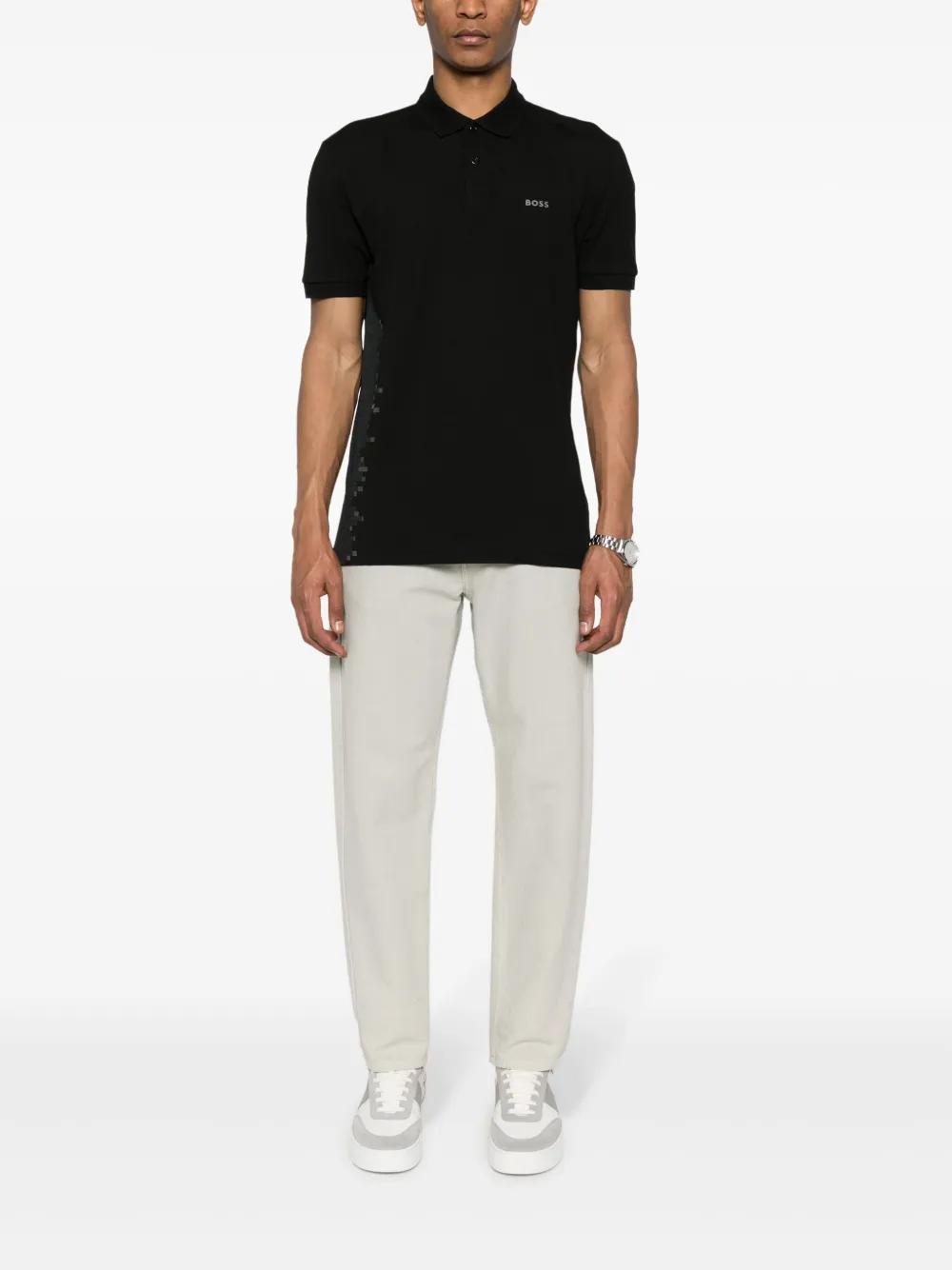 logo-rubberised piqué polo shirt Product Image