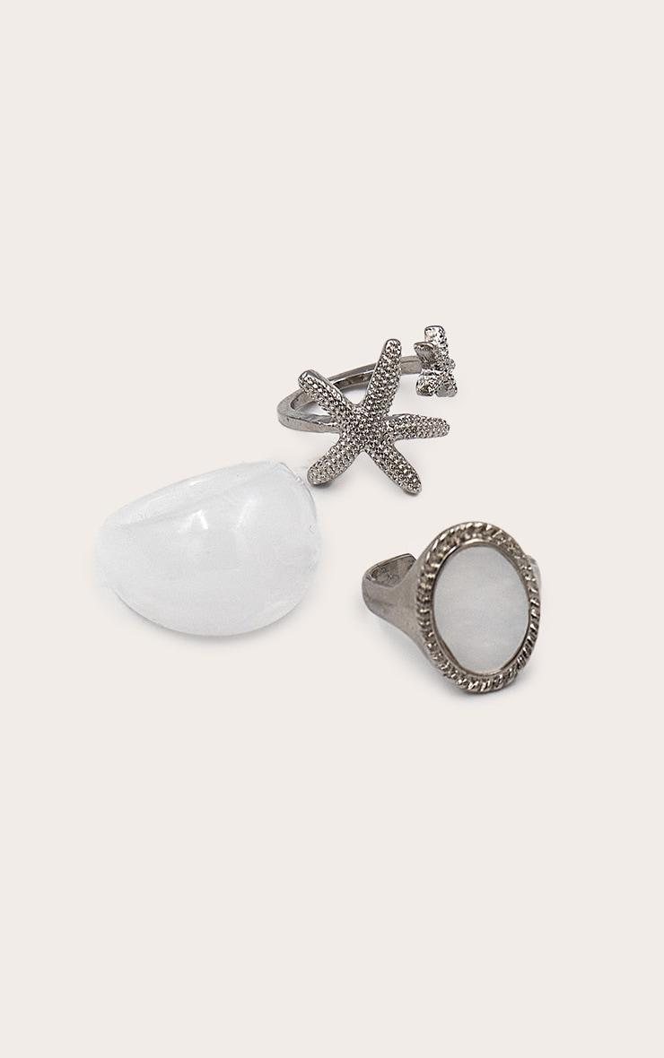 Silver and Resin Assorted Novelty Ring Multi-Pack Product Image