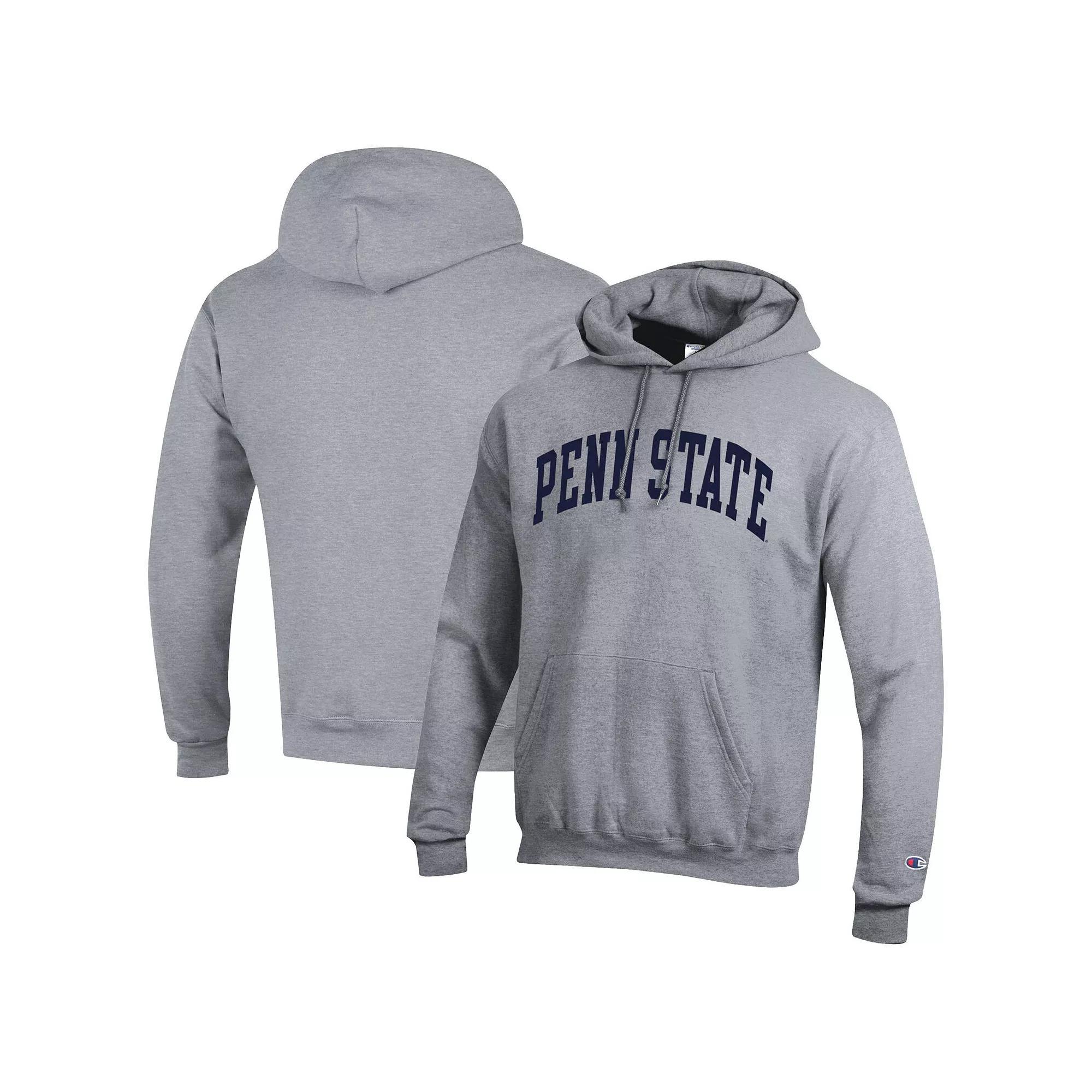 Mens Champion Heather Gray Indiana Hoosiers Basic Arch Fleece Pullover Hoodie Product Image