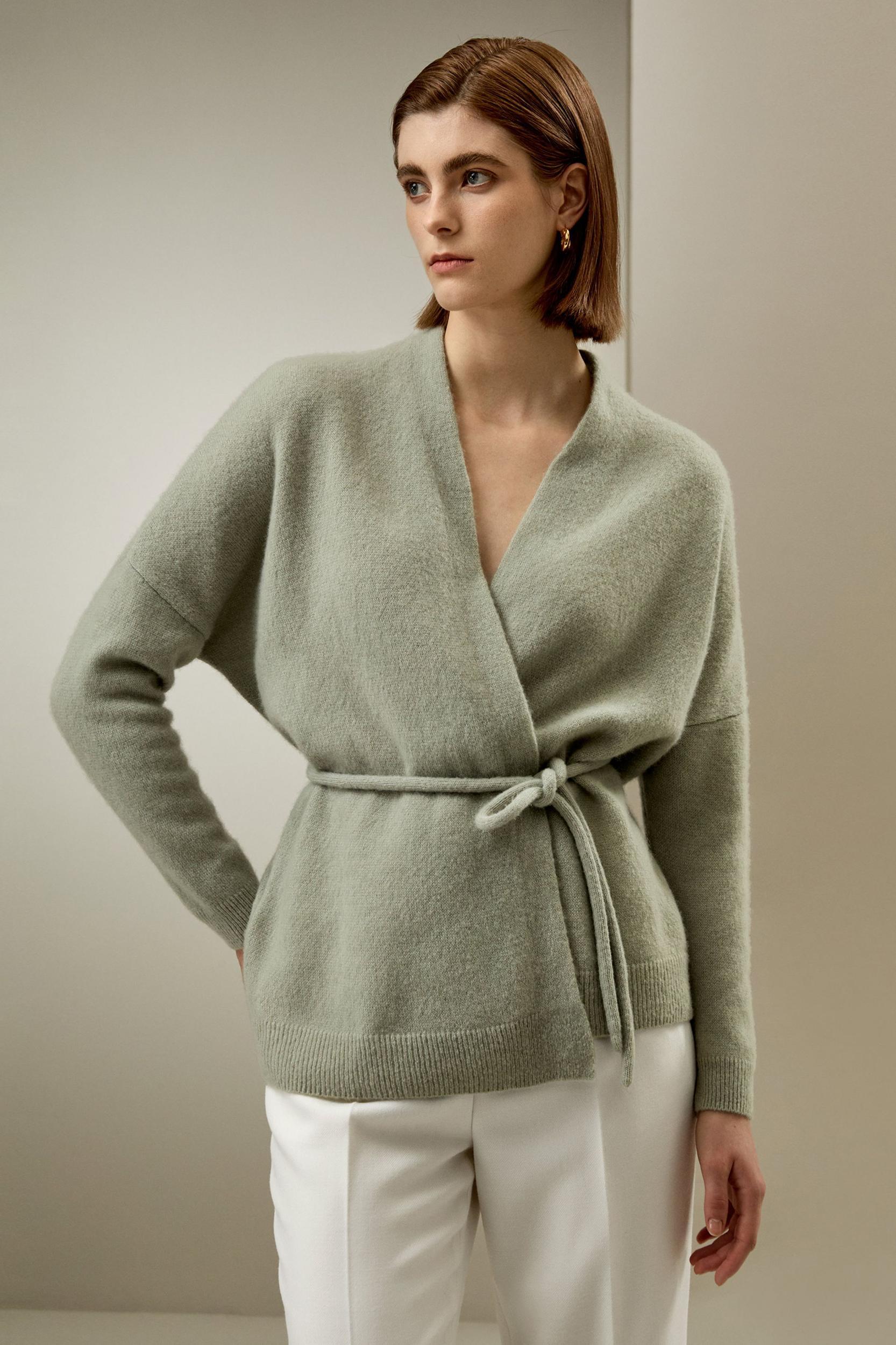 Lounge Wrap Knit Cardigan Product Image