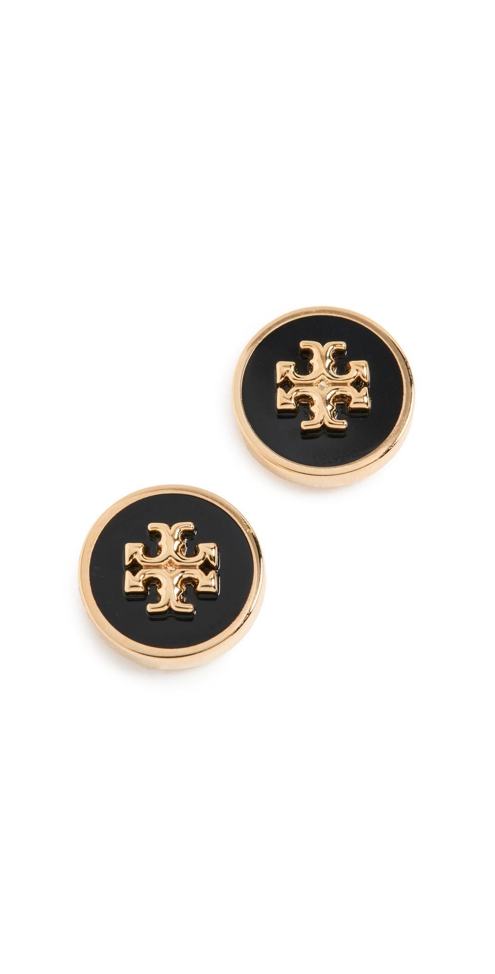 Tory Burch Kira Enamel Circle Stud Earrings Product Image