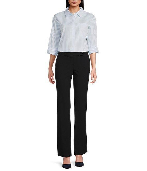 Calvin Klein Stripe Cotton Long Sleeve Button Front Shirt Product Image