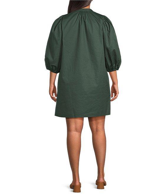 Sugarlips Plus Size Vitoria Balloon Sleeve Shift Mini Dress Product Image