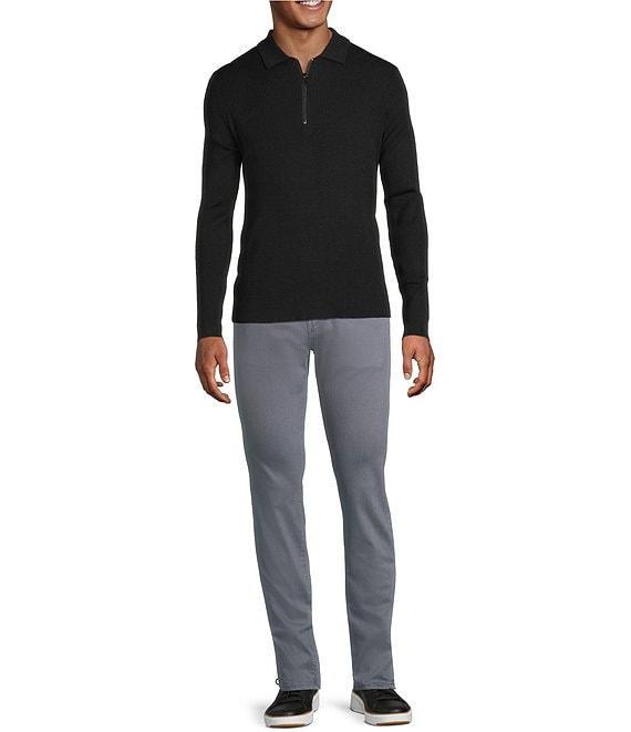 Murano The Murano Show Collection Solid Quarter-Zip Long Sleeve Polo Shirt Product Image