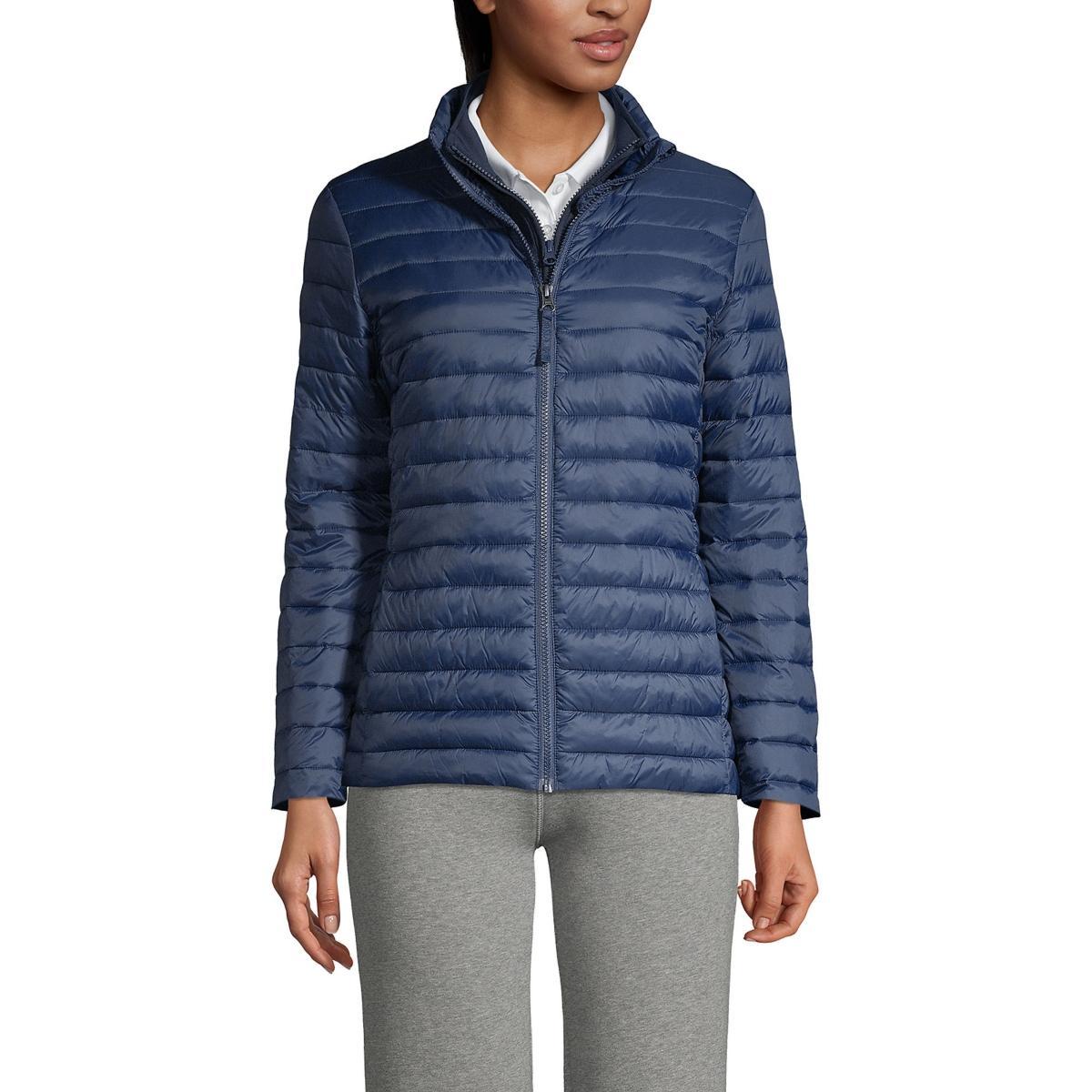 Women's Lands' End School Uniform ThermoPlume Jacket, Size: Small, Green Product Image