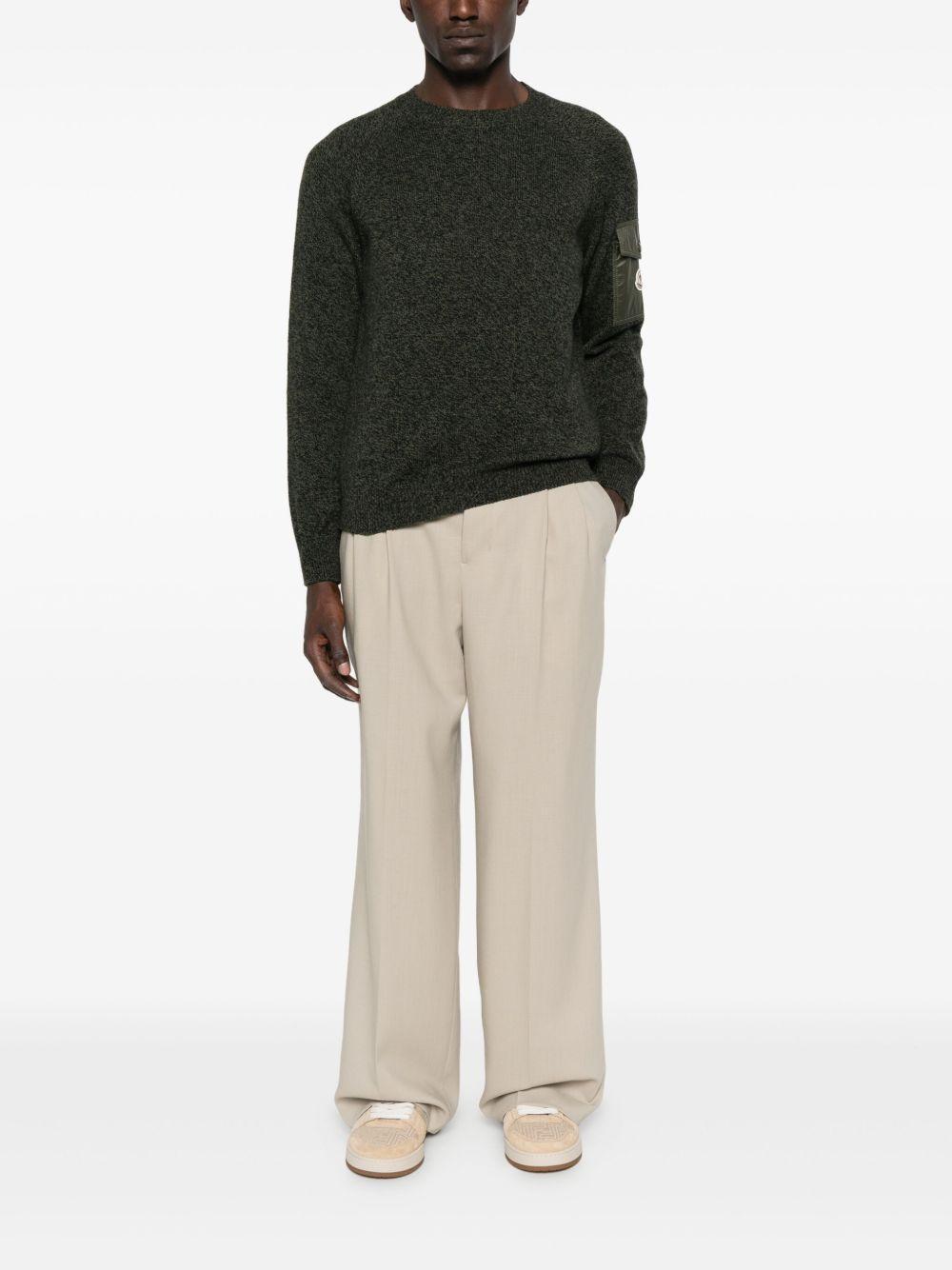 crew neck patch pocket sweater Product Image