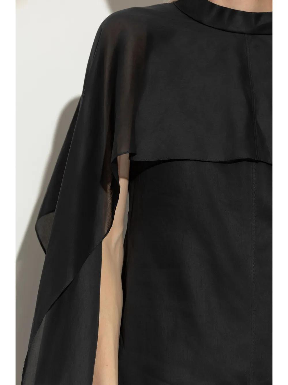 JIL SANDER Flowing Sleeved Maxi Dress In Black Product Image