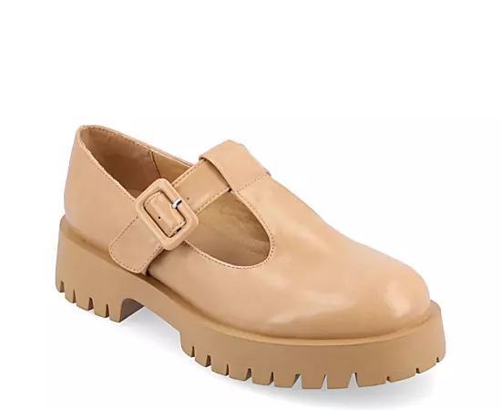 Journee Suvi Tru Comfort Foam Womens Mary Jane Flats Ivory Product Image