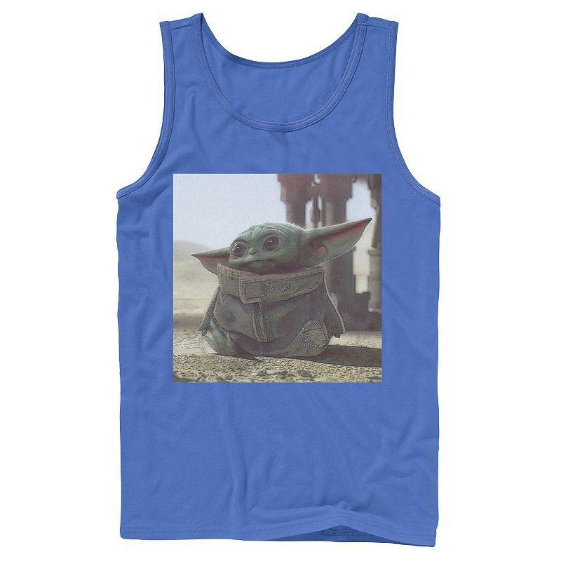 Mens Star Wars The Mandalorian The Child aka Baby Yoda Photograph Tank Top Athletic Grey Product Image